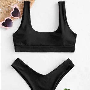 Brand New Never Worn Black Cheeky Bikini Size M